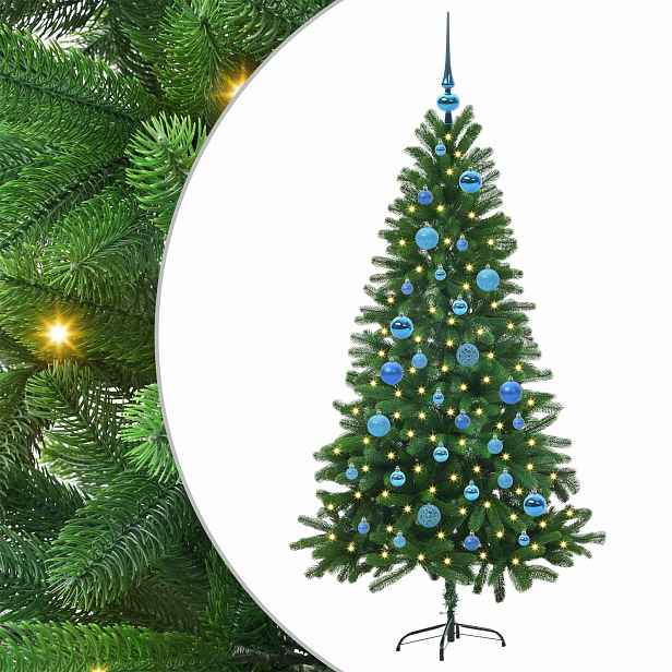 vidaXL Vánoční stromeček s 150 LED diodami s stojanem Zelená 150 cm PE
