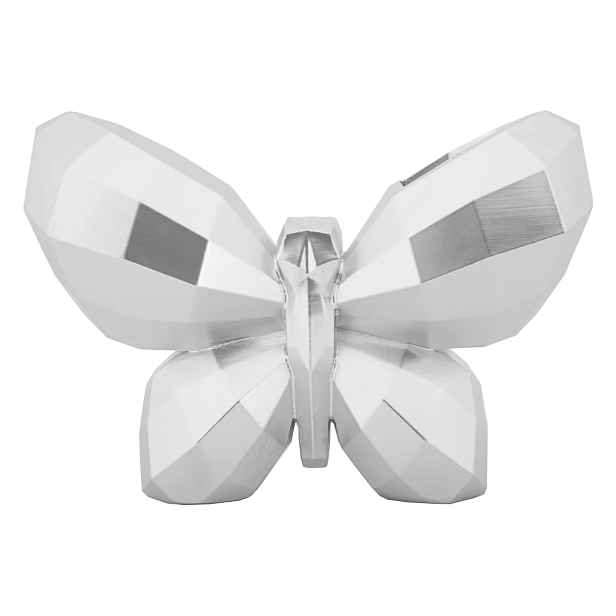 Mauro Ferretti Designová váza Butterfly 22 cm stříbrná