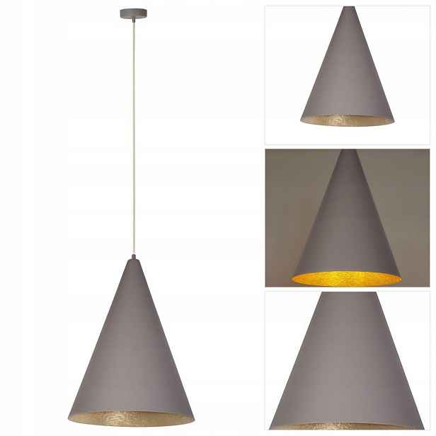 Šedá závěsná lampa Vesuvio do pracovny s harmonickou formou Sigma Lighting