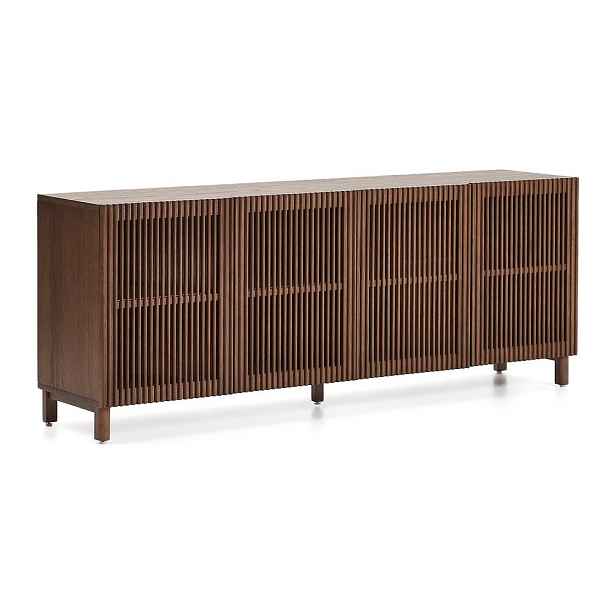 Tmavě hnědá komoda v dekoru ořechu 181x71,5x42,5 cm Beyla – Kave Home