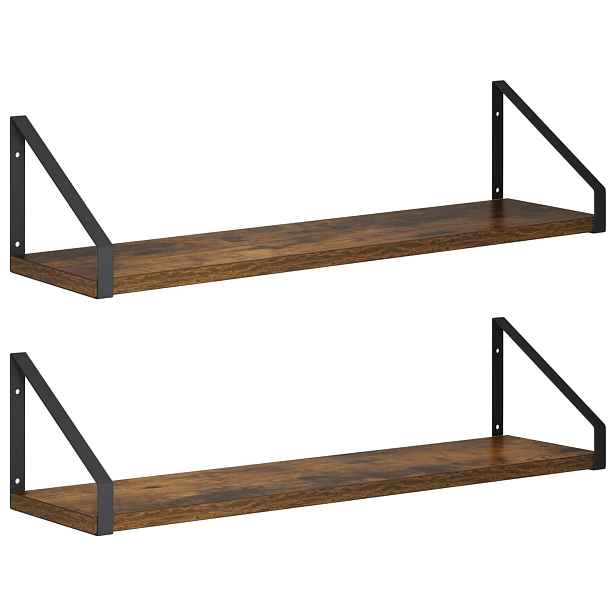 vidaXL Nástěnné poličky 2 ks Kouřový dub 60 x 16 x 15,5 cm