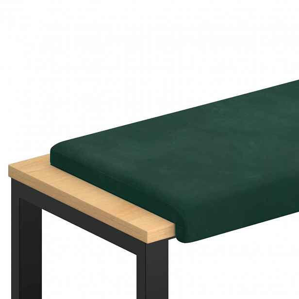 vidaXL Polštář na lavici Samet Tmavě zelená Hloubka 35 cm