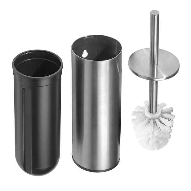 HOPA WC štětka válcová na postavení nebo pověšení, 95×380×105 mm — Barva - Nerez