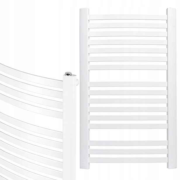 Nástěnný Koupelnový Radiátor Bílý Žebřík GR2 940 x 400 MM 16 Žeber 387 W