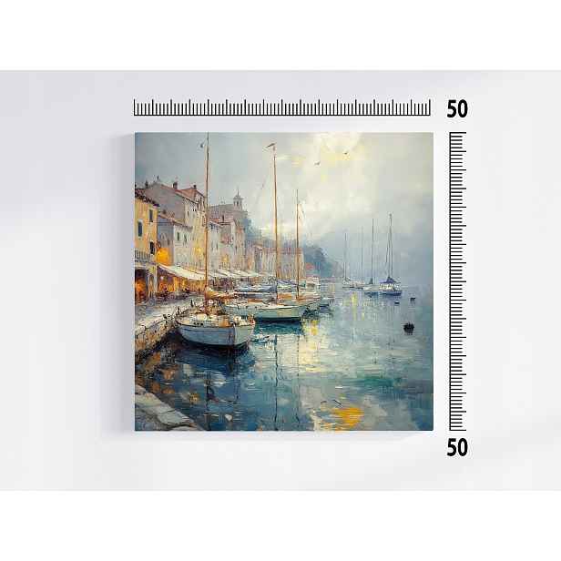 Obraz Na Plátně Canvas Město Jižní Itálie Chorvatsko Přístav Lodě 50x50