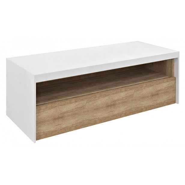 Sapho Viera - Umyvadlová skříňka 120x44x50 cm, 1x zásuvka, matná bílá/dub Alabama VA120-2222