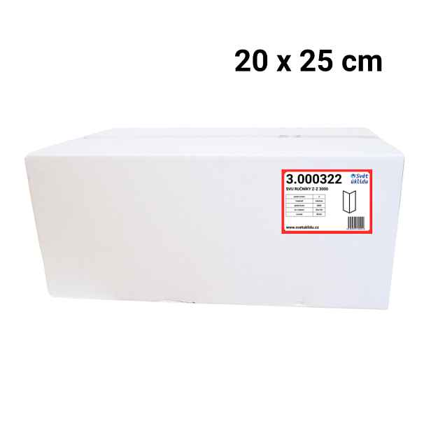 SVU Ručníky Z-Z, 2-vrstvá, celulóza, 20x25 (bal. 3000 ks) 0322