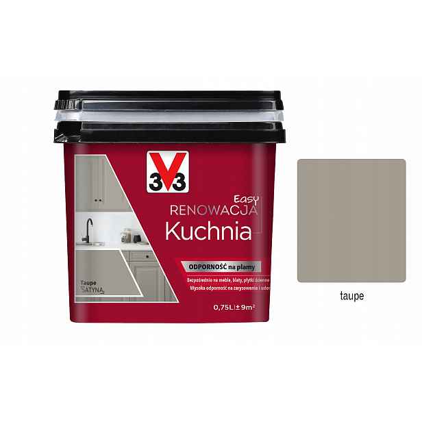 V33 Barva renovace Kuchyně A Nábytek 0,75 L Taupe satén