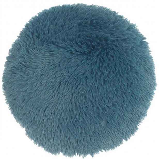 Kulatý dekorační polštářek MATS 40 cm, modrý