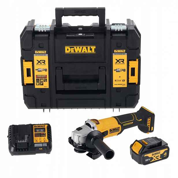 Aku. úhlová bruska DeWALT DCG407M1T-QW 18V 1x4Ah 125 mm Xr Bl kufr