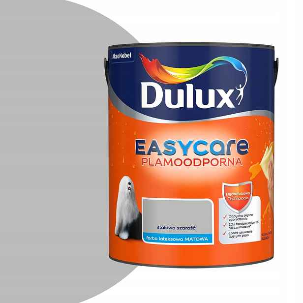 Dulux EasyCare Barva odolná proti skvrnám 5L Ocelově šedá