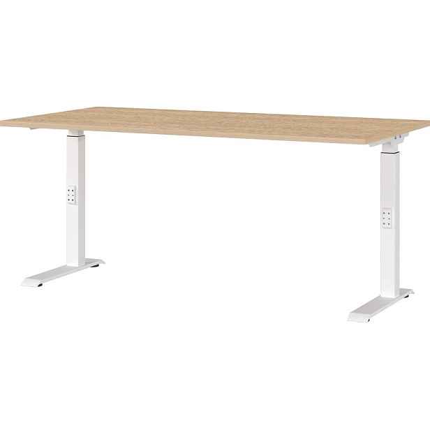 Polohovací pracovní stůl s deskou v dubovém dekoru 80x160 cm Downey – Germania
