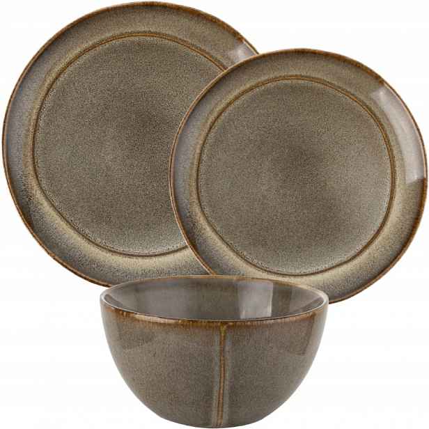 Set Porcelán Set Jídelní Servis Talíře 18el 6 Osob Vzor Bergen