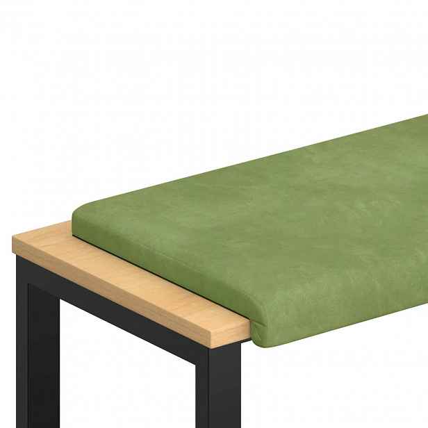 vidaXL Polštář na lavici Samet Světlá zelená Hloubka 35 cm