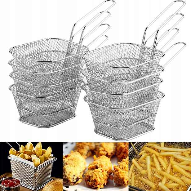 Sítko Košík Na Servírování Hranolků Občerstvení Do Restaurace Baru 8x