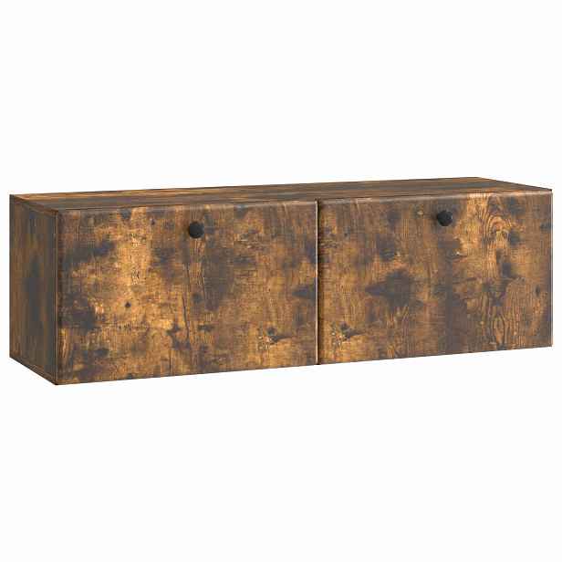 vidaXL Nástěnná TV skříň 98 x 31 x 30 cm Kouřový dub Kompozitní dřevo