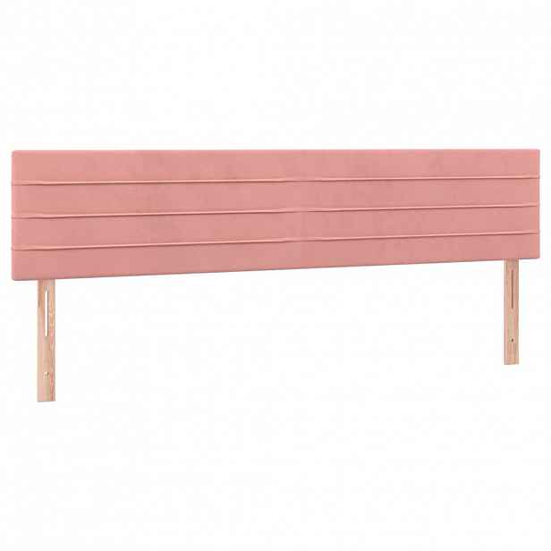 vidaXL Čela postele růžová 160x5x78/88 cm samet