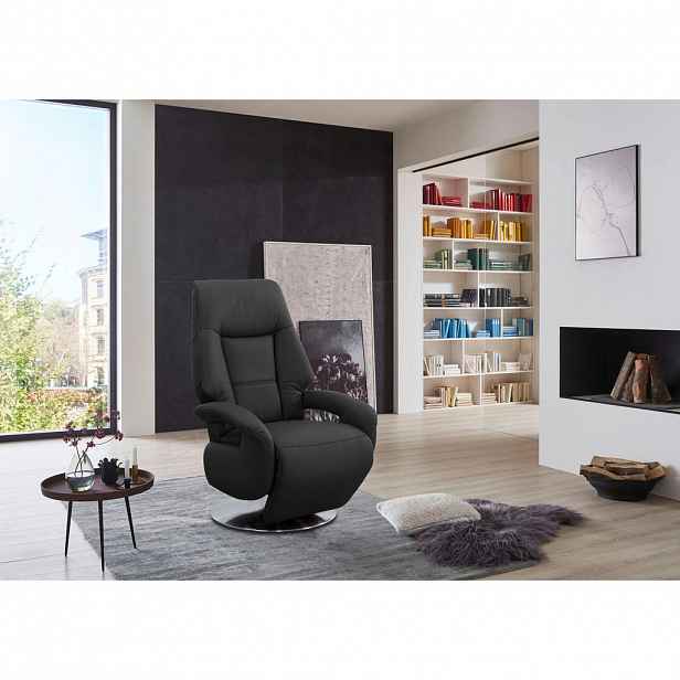 Sit & More RELAXAČNÍ KŘESLO, kůže, černá