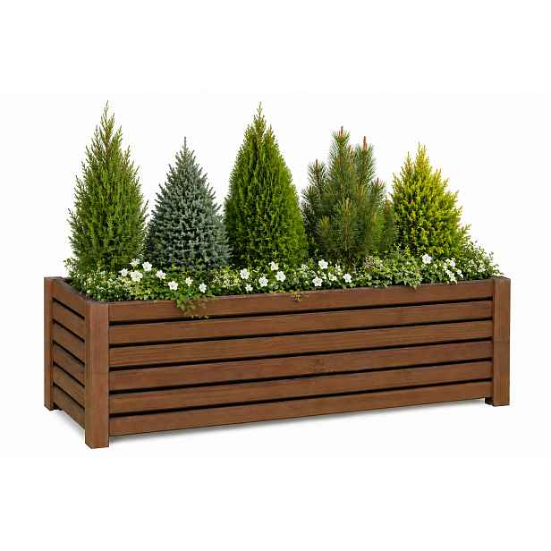 Dřevěný Květináč Jehličnany Zelenina truhlík 80x33x30 balkon terasa