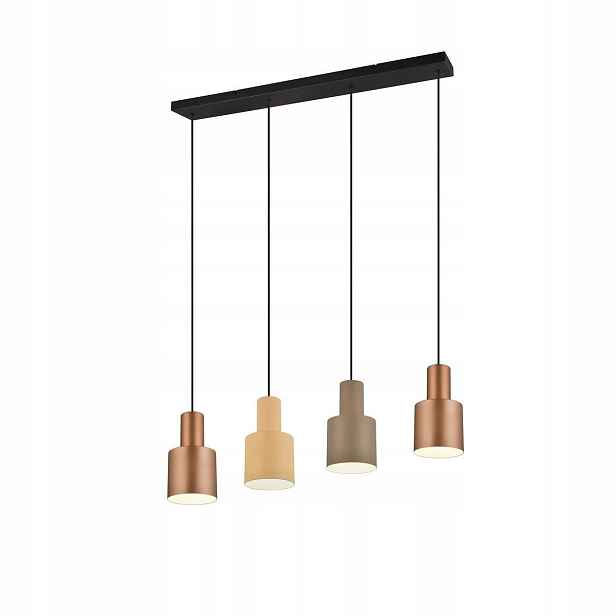 Stropní Svítidlo Závěsný lustr Šedá 150 cm Regulace výšky Elior Trio