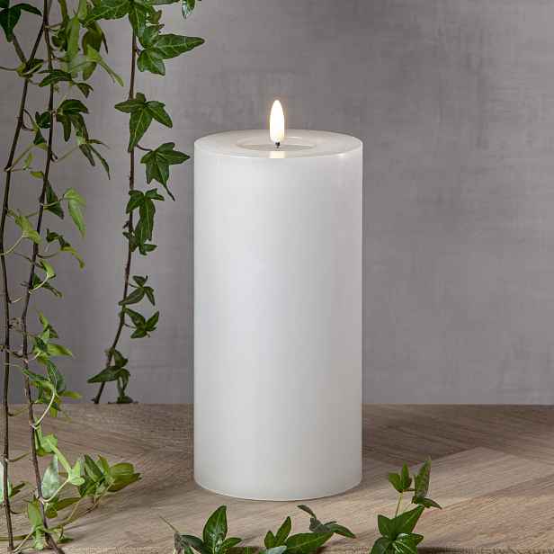 Vosková LED svíčka s časovačem výška 22,5 cm cm Star Trading Flamme Flow - bílá