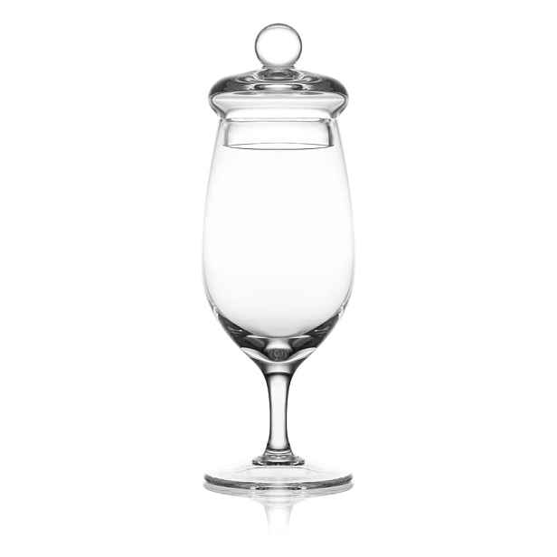 Amber sklenička na whisky s víčkem G200 130 ml