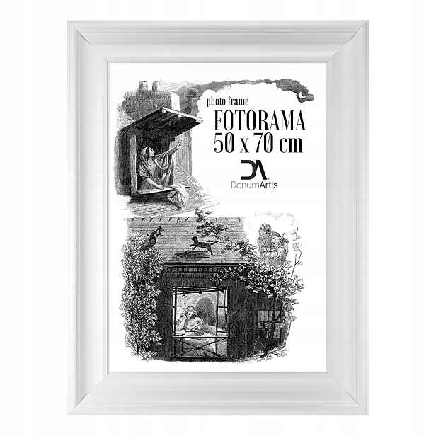 Foto-rám Verona bílý 50x70 klasický 68.2 x 88.2