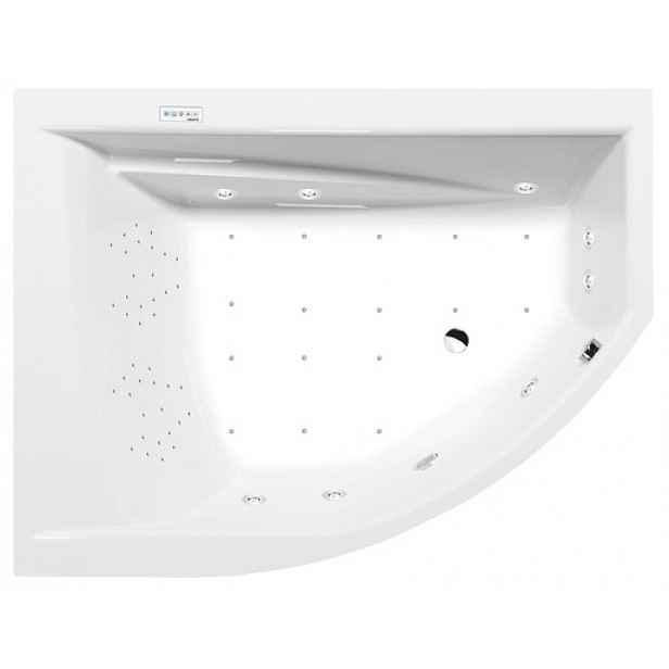 Masážní vana Polysan Tandem 170x130 cm Highline Hydro-Air akrylát levá 96611.6010