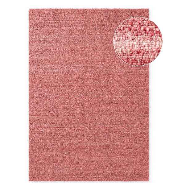 Tmavě růžový ručně tkaný koberec z materiálu bouclé 200x290 cm Notting Hill Portobello – Ted Baker