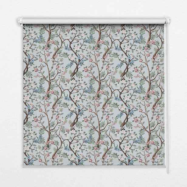 TULUP VNITŘNÍ roleta - okenní roleta - roleta - 70x140 cm - Květinové révy na světlém pozadí