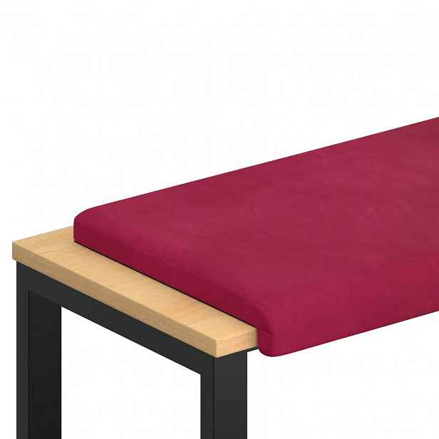 vidaXL Polštář na lavici Samet Víno Červené Hloubka 35 cm