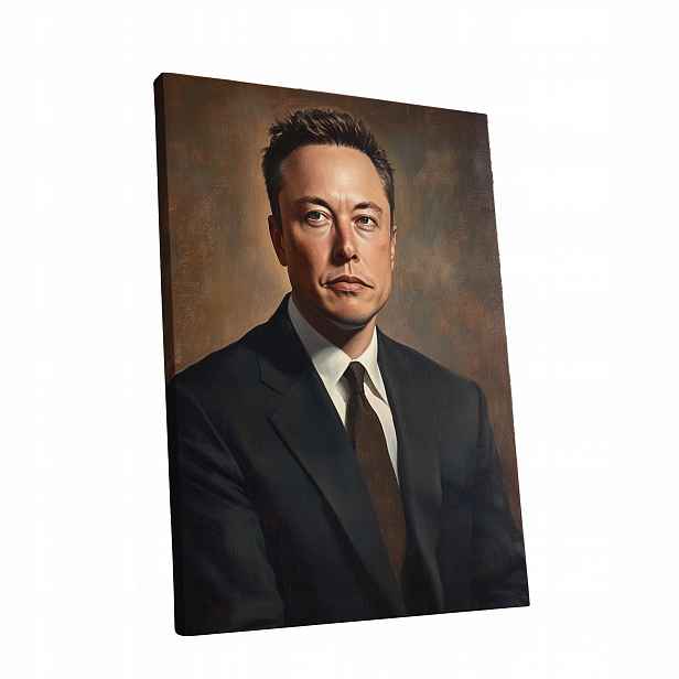 Obraz na plátně Portrét Elon Musk v obývacím pokoji Elona Muska dárek 60x80