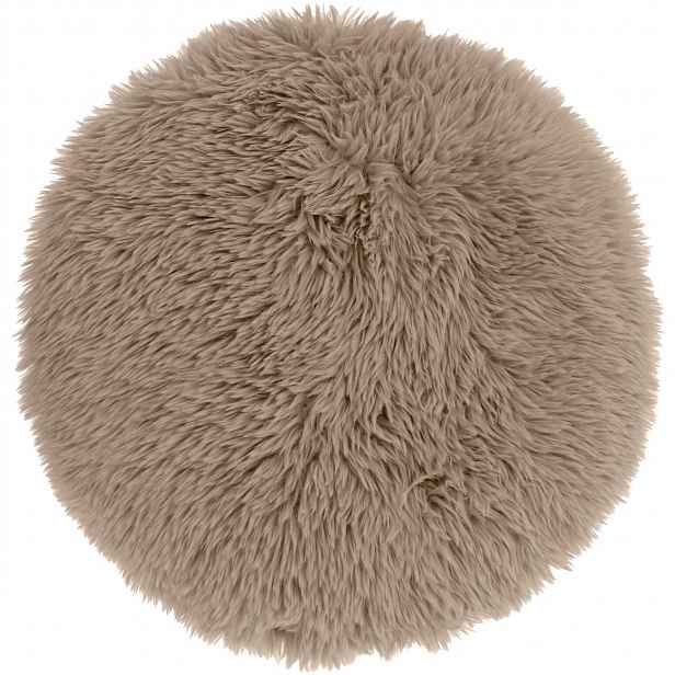 Kulatý dekorační polštářek MATS 40 cm, taupe