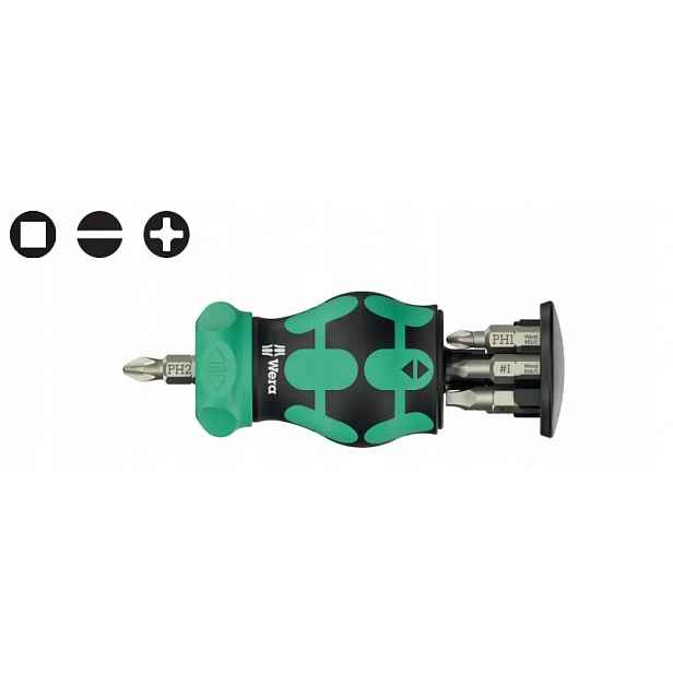 Malá Rukojeť S Krátkým Úchytem 1/4'' Stubby 6 Ks 05008893001 Wera