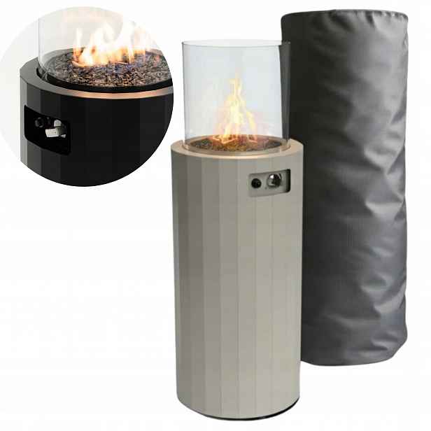 Planika Bino Grey Terasový Biokrb Ohřívač 8 kW Plynový S Pouzdrem