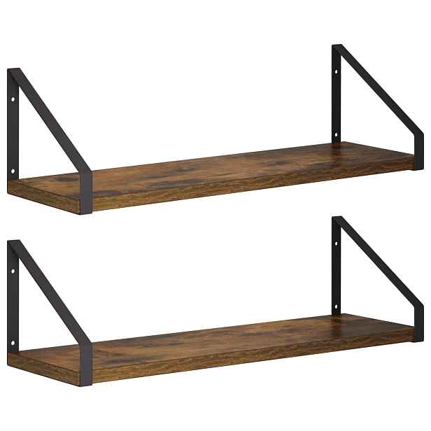 vidaXL Nástěnné poličky 2 ks Kouřový dub 50 x 16 x 15,5 cm