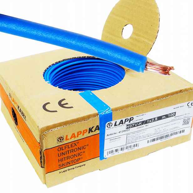 Kabel Lgy 2,5 mm modrý Lapp Kabel 100 m