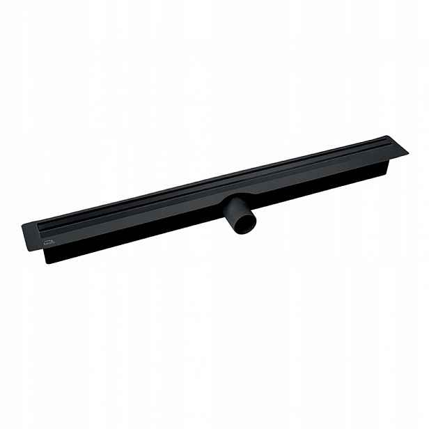 Lineární Odtok Slim 50 cm Nerezová Ocel 304, černá, 24 l/min