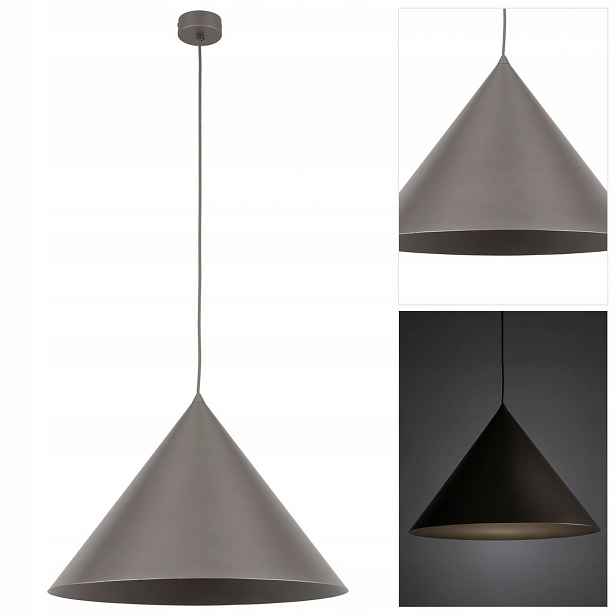 Závěsná lampa Cono loft hnědá, nastavitelná výška nad stolem Tk Lighting