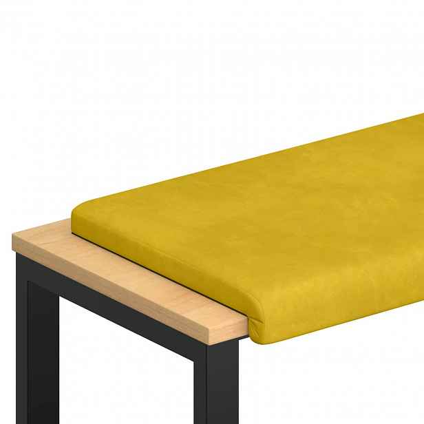 vidaXL Polštář na lavici Samet Žlutá Hloubka 35 cm