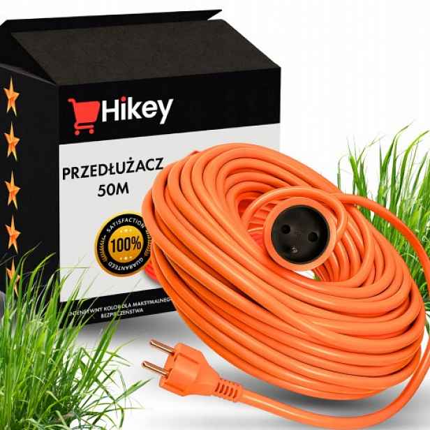50M Kabel Prodlužovací Kabel Zahradní Stavební Sekačkový Silný 2x1,5mm