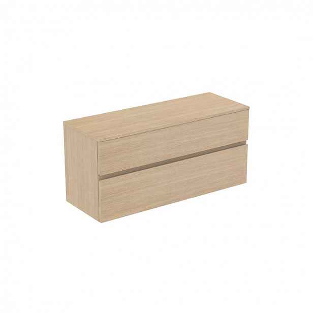 Ideal Standard Finesse - Umyvadlová skříňka, 120x44x56 cm, 2 zásuvky, bílý dub E3421US