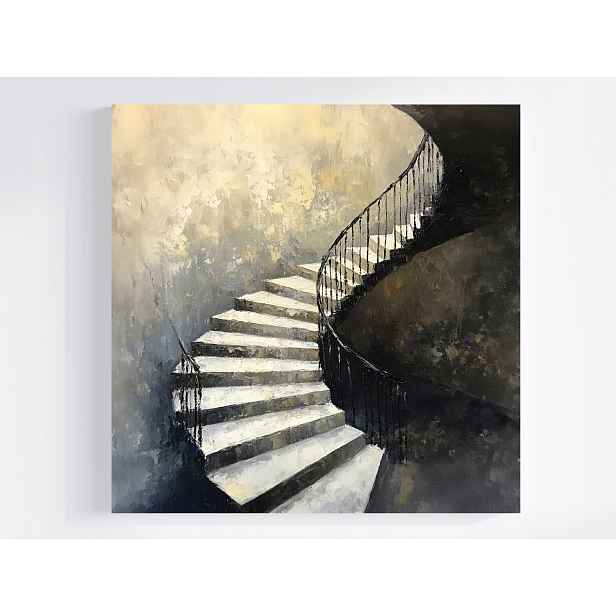 Obraz Na Plátně Canvas Abstrakce Schody Spirála Pokrok Progres 50x50