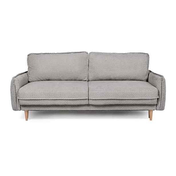 Šedá rozkládací pohovka z textilie bouclé 215 cm Patti – Bonami Selection