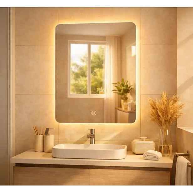 Koupelnové zrcadlo s LED osvětlením 50x70
