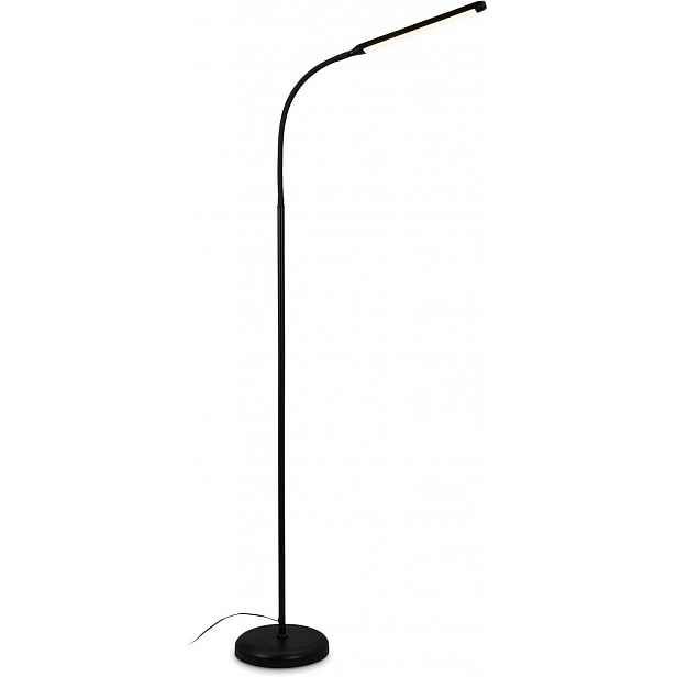 Led Podlahová Lampa Černá 6W Flexibilní Rameno Stmívání 4 Úrovně