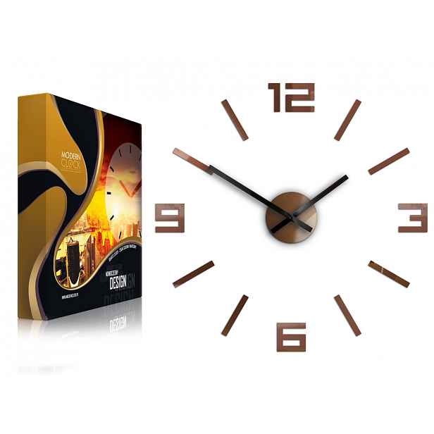 Nástěnné hodiny Arabic Metalic Copper 50 cm Diy tichý mechanismus do obývacího pokoje