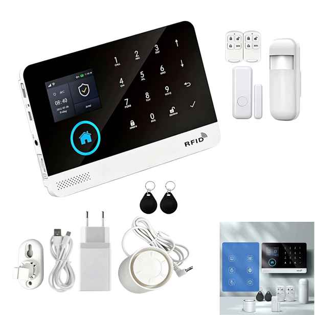 Bezdrátový alarm Gsm WiFi s aplikací Tuya, sada