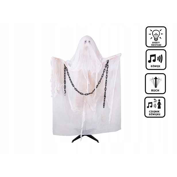 Dekorace Duch v řetězech 168 cm Halloween
