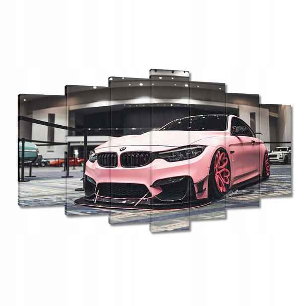 Obrazy 140x80 Růžové Bmw Auto